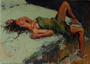 Painting titled "Mistress" by Marcin Mikołajczak, Original Artwork, Oil