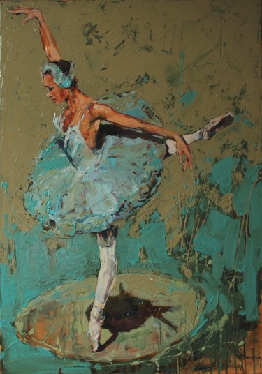 Картина под названием "Ballerina" - Marcin Mikołajczak, Подлинное произведение искусства, Масло