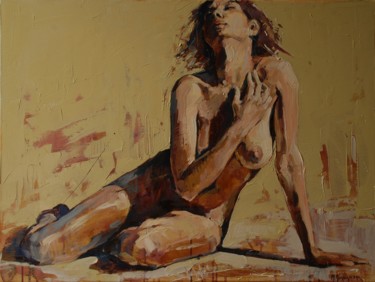 Painting titled "Feel" by Marcin Mikołajczak, Original Artwork, Oil