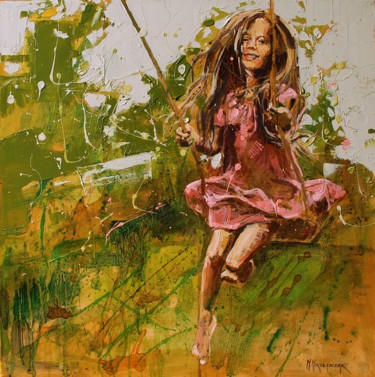 Malarstwo zatytułowany „Spring fun” autorstwa Marcin Mikołajczak, Oryginalna praca, Olej