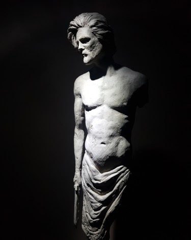 Sculpture titled "Slave with a sword…" by Marcin Otapowicz, Original Artwork, Clay