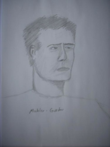 Desenho intitulada "Mahler" por Márcio Santos, Obras de arte originais