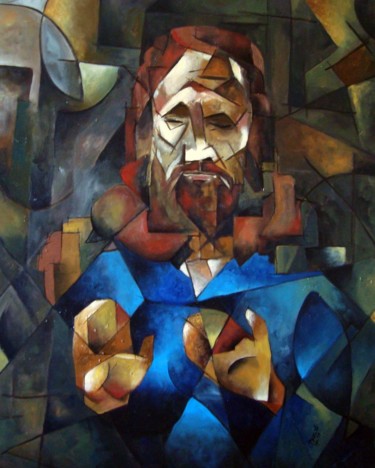 Peinture intitulée "YESHUA" par Marcio Bracali, Œuvre d'art originale, Acrylique