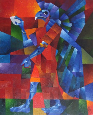 Pittura intitolato "ANUNAKI" da Marcio Bracali, Opera d'arte originale, Acrilico