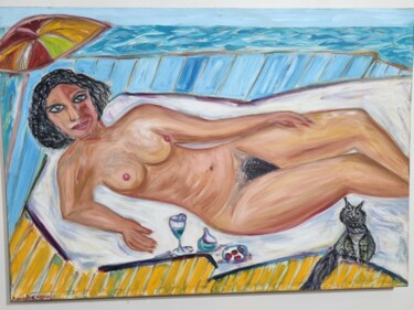 Pintura intitulada "a bela" por Marcio Rosa Mendes, Obras de arte originais, Óleo Montado em artwork_cat.