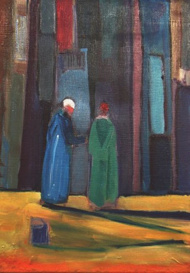 Painting titled "Conversation" by Marc Levy, Original Artwork