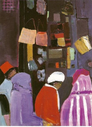 Painting titled "grand souk" by Marc Levy, Original Artwork