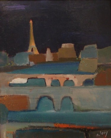 Peinture intitulée "Les ponts de paris" par Marc Levy, Œuvre d'art originale