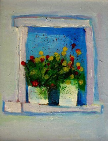 Peinture intitulée "Petite fenêtre" par Marc Levy, Œuvre d'art originale, Huile