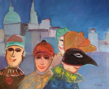 Painting titled "carnaval de venise" by Marc Levy, Original Artwork