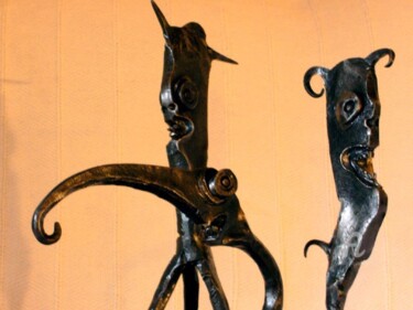 Sculpture titled "les zinzins" by Marc Majoullier, Original Artwork