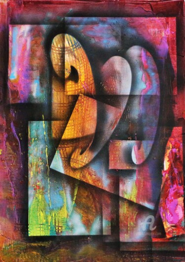 Peinture intitulée "Orejas.jpg" par Marc Modena, Œuvre d'art originale, Acrylique