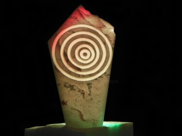 Sculpture titled "LUMIÈRE CIRCULAIRE" by Marc Mugnier, Original Artwork, Stone