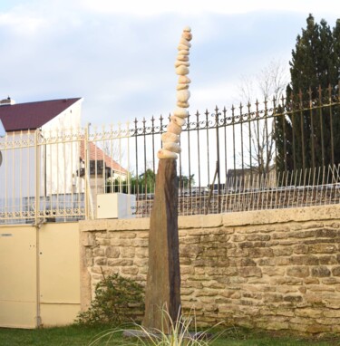 Skulptur mit dem Titel "ÉVAPORESCENCE" von Marc Mugnier, Original-Kunstwerk, Stein