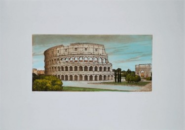 Incisioni, stampe intitolato "Colosseo" da Marco Bonechi, Opera d'arte originale, Acquaforte