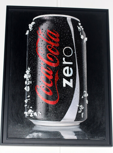 Painting titled "Coca Cola Zero" by Marco Amore, Original Artwork, Oil