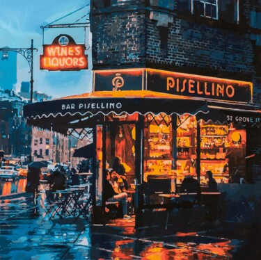 Картина под названием "Bar Pisellino" - Marco Barberio, Подлинное произведение искусства, Акрил