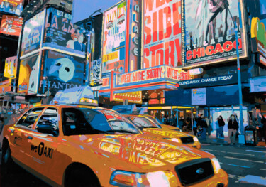 Peinture intitulée "Broadway Shines" par Marco Barberio, Œuvre d'art originale, Acrylique Monté sur Châssis en bois