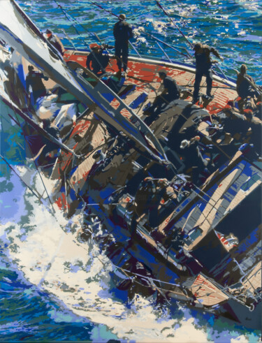 "Sailing" başlıklı Tablo Marco Barberio tarafından, Orijinal sanat, Sprey boya Ahşap Sedye çerçevesi üzerine monte edilmiş