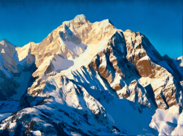 "Alps #1" başlıklı Tablo Marco Barberio tarafından, Orijinal sanat, Akrilik Ahşap Sedye çerçevesi üzerine monte edilmiş