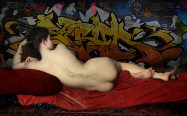 Schilderij getiteld "Spank Me Daddy" door Marco Battaglini, Origineel Kunstwerk, Airbrush