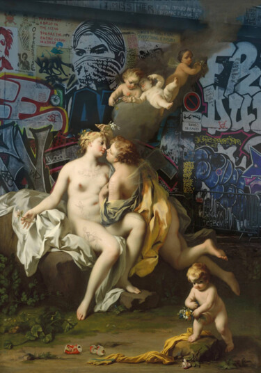 Pittura intitolato "Last night I dreamt…" da Marco Battaglini, Opera d'arte originale, Aerografo
