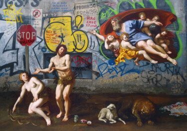 Malerei mit dem Titel "SEX IS GREAT, BUT..." von Marco Battaglini, Original-Kunstwerk, Airbrush