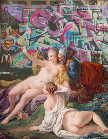 Pittura intitolato "Eram quasi agnus in…" da Marco Battaglini, Opera d'arte originale, Aerografo