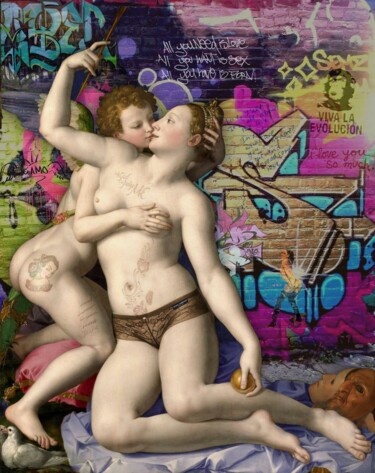 Pintura intitulada "All you need is love" por Marco Battaglini, Obras de arte originais, Acrílico