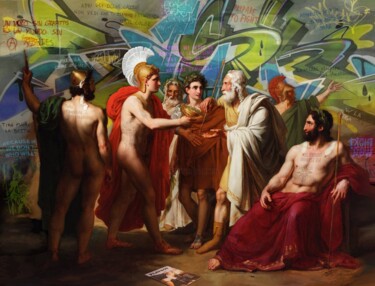 Pittura intitolato "NULLA TENACI INVIA…" da Marco Battaglini, Opera d'arte originale, Acrilico