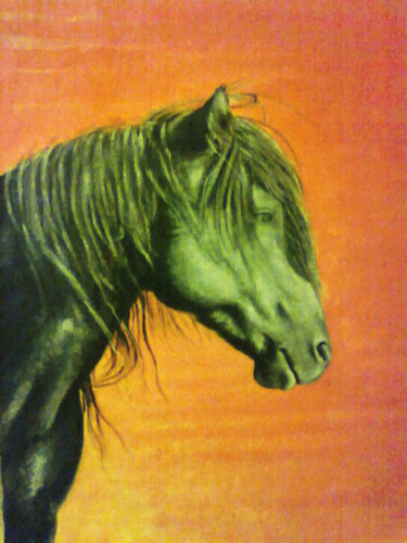 Painting titled "Mustang jazz" by Marco Castiço, Original Artwork, Acrylic Mounted on Wood Panel