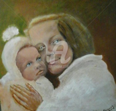 Pittura intitolato "calore-materno.jpg" da Marco Cattaneo, Opera d'arte originale, Altro