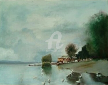 Painting titled "lago-della-schirran…" by Marco Cattaneo, Original Artwork, Other