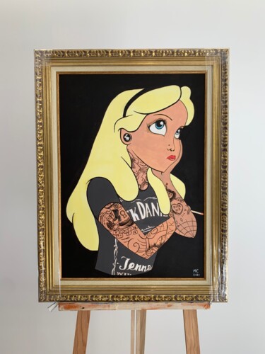 Painting titled "Alice" by Marco Charana, Original Artwork, Acrylic Mounted on Wood Stretcher frame