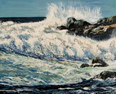 Peinture intitulée "Les grandes marées." par Marco Dalès, Œuvre d'art originale, Huile Monté sur Châssis en bois