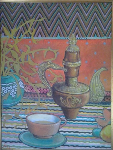 Peinture intitulée "tea" par Marco Fanni, Œuvre d'art originale, Huile