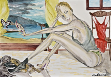 Pittura intitolato "Crisi" da Marco Di Francisca, Opera d'arte originale, Acquarello