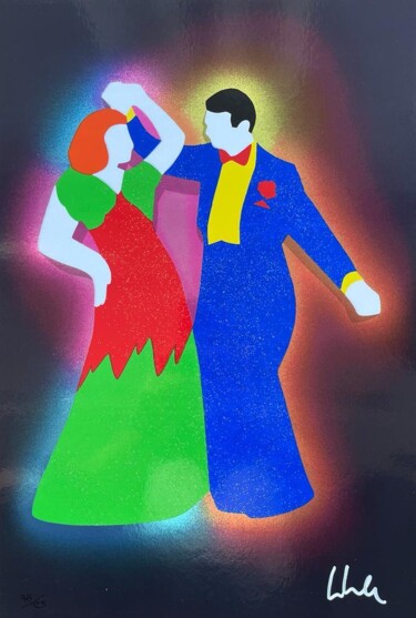 Printmaking titled "Let's Dance" by Marco Lodola, Original Artwork, Screenprinting