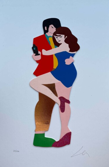 Отпечатки и Гравюры под названием "Partners In Crime" - Marco Lodola, Подлинное произведение искусства, Шелкография