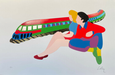 印花与版画 标题为“Si, Viaggiare!” 由Marco Lodola, 原创艺术品, 丝网印刷