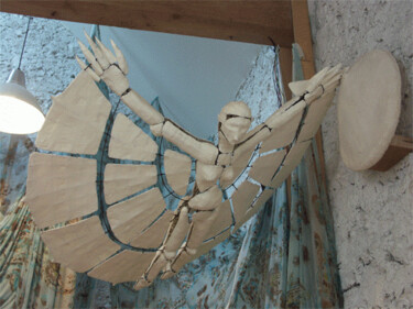 Sculpture titled "Ikara" by Marco Miniussi, Original Artwork, Paper