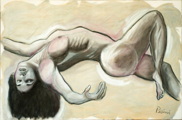 Ζωγραφική με τίτλο "Schwebender Akt" από Marco Perini, Αυθεντικά έργα τέχνης, Λάδι Τοποθετήθηκε στο Ξύλινο φορείο σκελετό