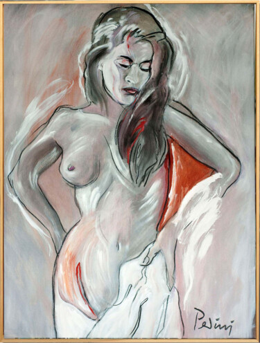 Painting titled "Nude_3" by Marco Perini, Original Artwork, Oil