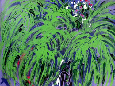 Картина под названием "exotic green" - Marco Pessa, Подлинное произведение искусства, Эмаль