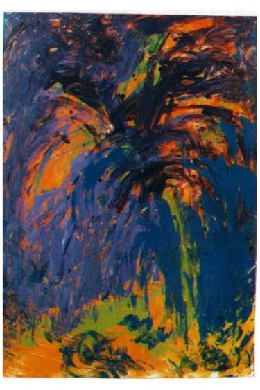 Pintura intitulada "Palm tree" por Marco Pessa, Obras de arte originais, Tinta de esmalte