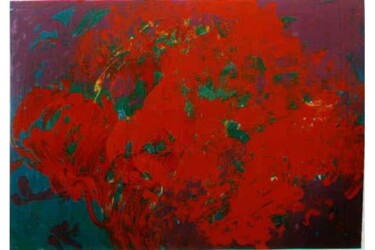 Painting titled "Big red" by Marco Pessa, Original Artwork, Enamel