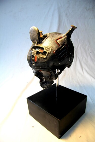 Escultura intitulada "teschionauta" por Marco Scali, Obras de arte originais, Gesso