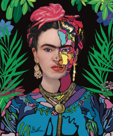 Arte digitale intitolato "Frida" da Marco Scali, Opera d'arte originale, Pittura digitale