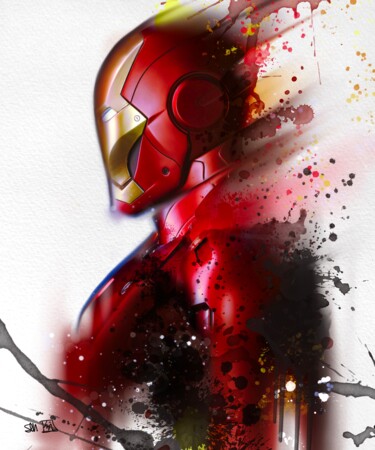 Tableau déco Iron Man Marvel Pop Art - Tableau Deco