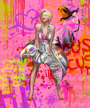 Digital Arts titled "Marylin Monroe" by Marco Scali, Original Artwork, Digital Painting
